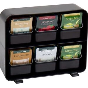 Sleek Black Tea Organizer